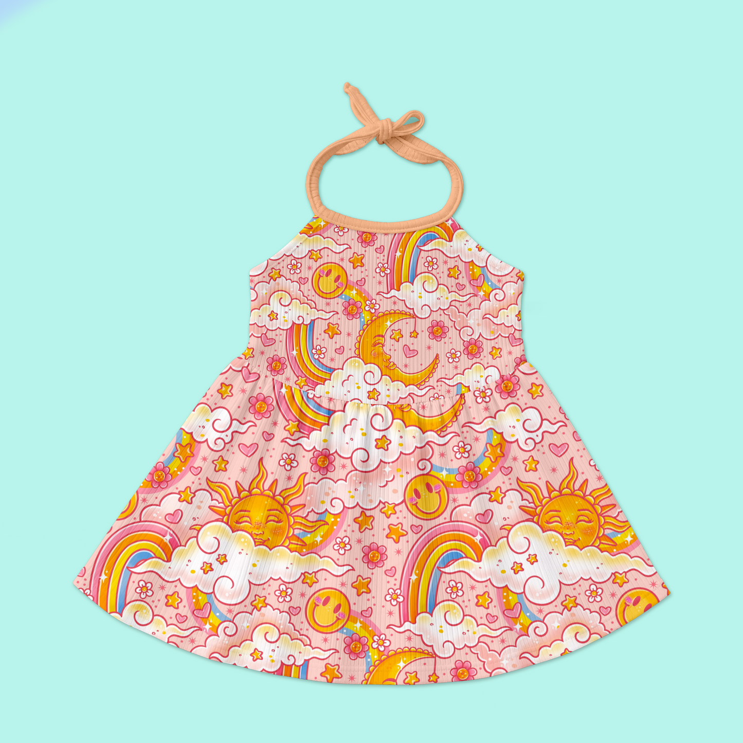 Halter Tie Twirl Dress